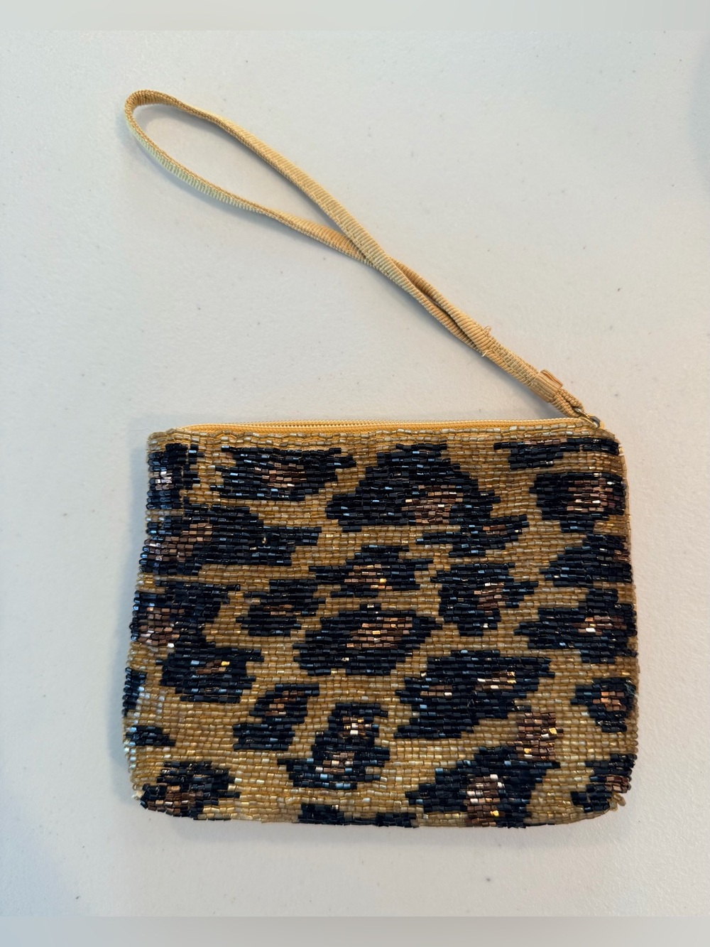 Liz Claiborne | small leopard beaded mini-